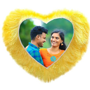 Yellow Heart Cushion