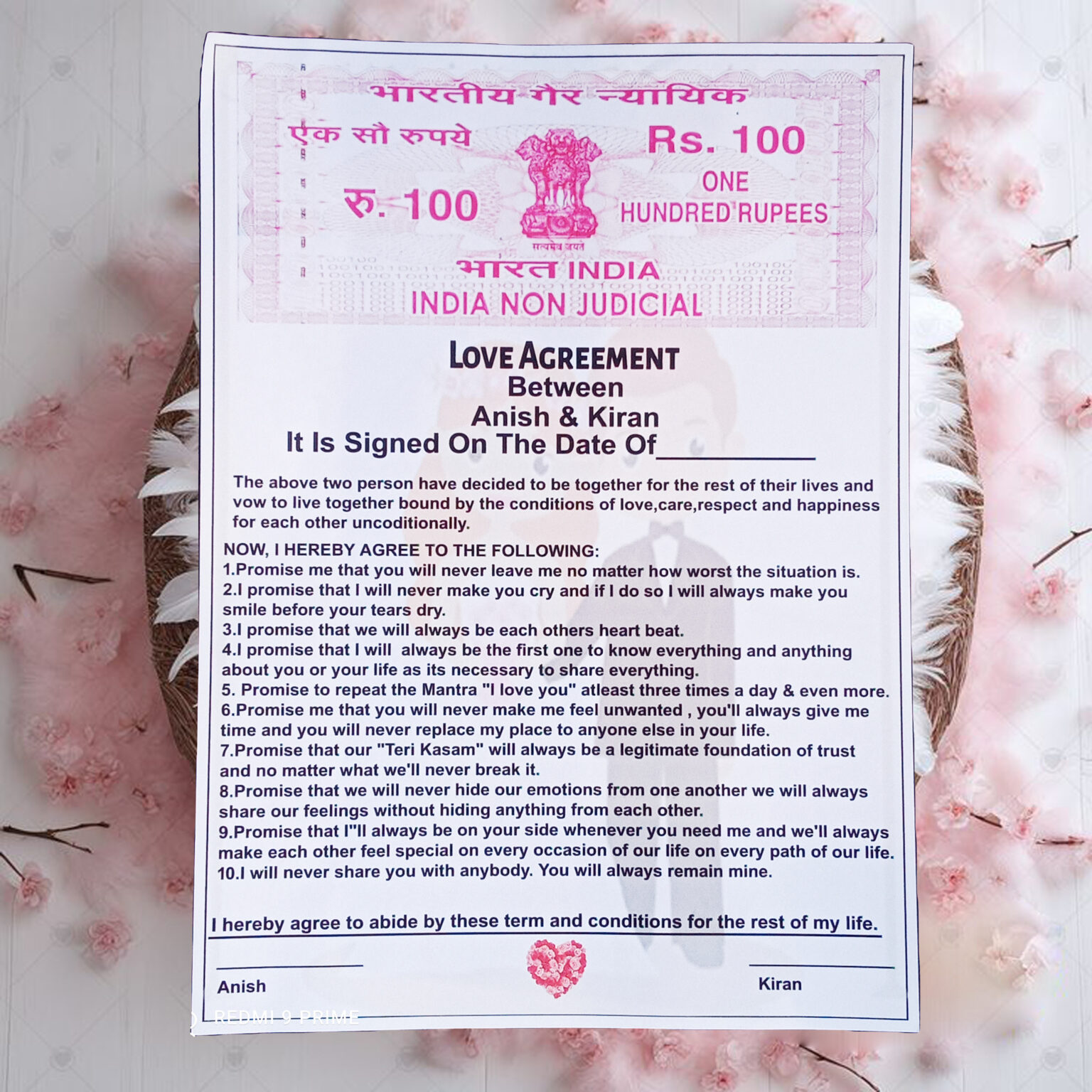 Love Agreement Memorizer