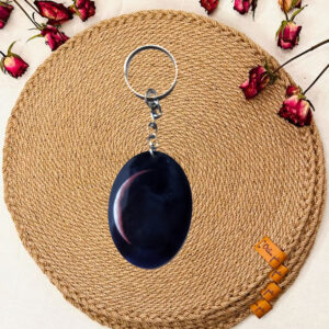 Oval Moon Phase Keychain