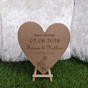 Save the date Heart MDF