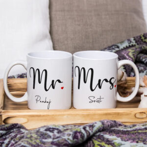 Mr. & Mrs. Personalized Mug Set