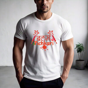 Balam Pichkari Printed holi T-Shirt