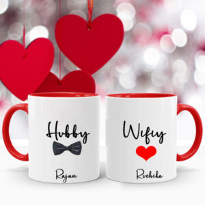 Hubby & Wifey 3-Tone Mug Set