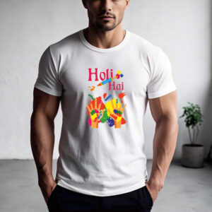 Holi Hai Colorful Handprints T-Shirt