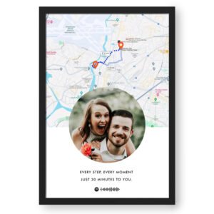 Map with Single Photo White Bg